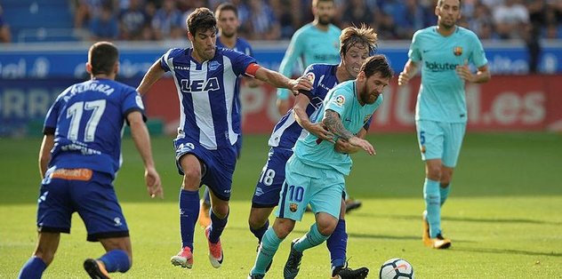 Barcelona'yı yine Messi sırtladı