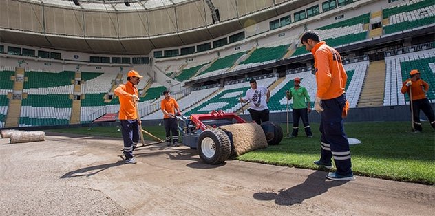 Timsah Arena yeni çimlere kavuşuyor
