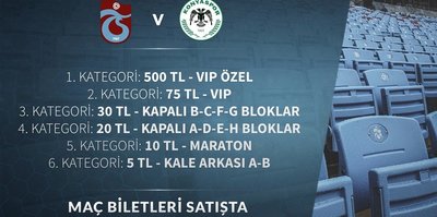 Bilet fiyatları açıklandı